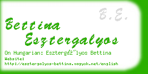 bettina esztergalyos business card